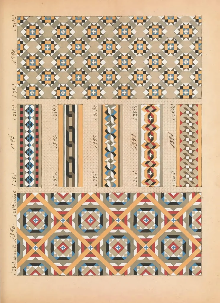 An illustration from [Catalog of samples of tile designs from Mosaico Nolla], 1870, leaf 37