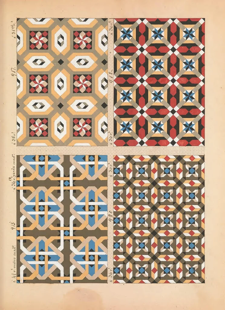 An illustration from [Catalog of samples of tile designs from Mosaico Nolla], 1870, leaf 41