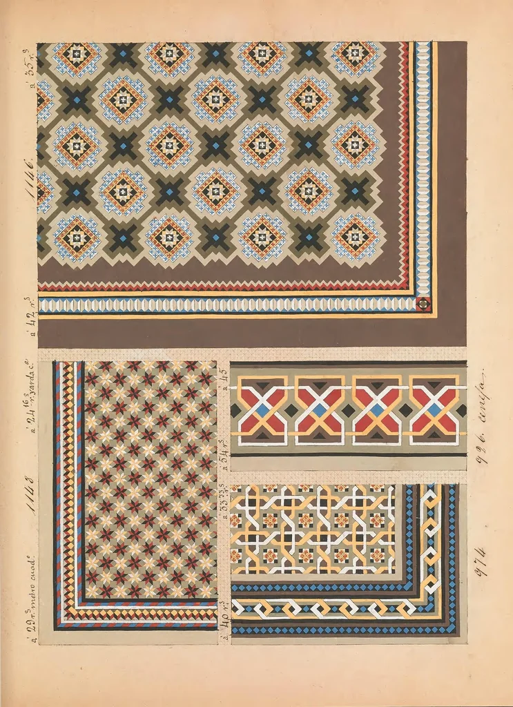 An illustration from [Catalog of samples of tile designs from Mosaico Nolla], 1870, leaf 51