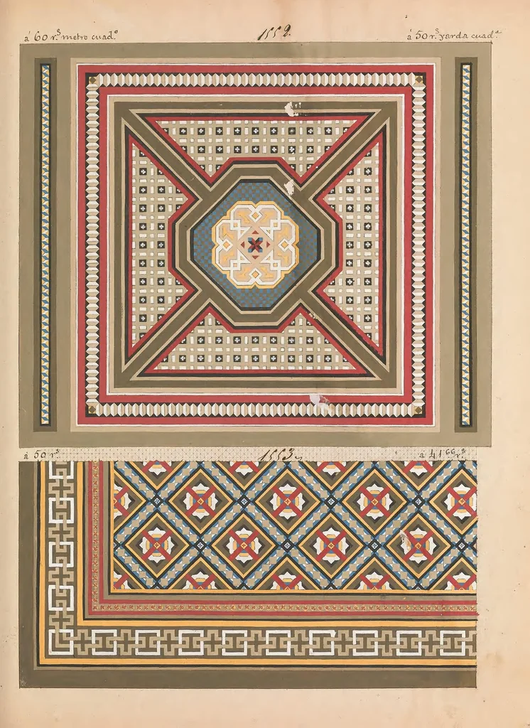 An illustration from [Catalog of samples of tile designs from Mosaico Nolla], 1870, leaf 55