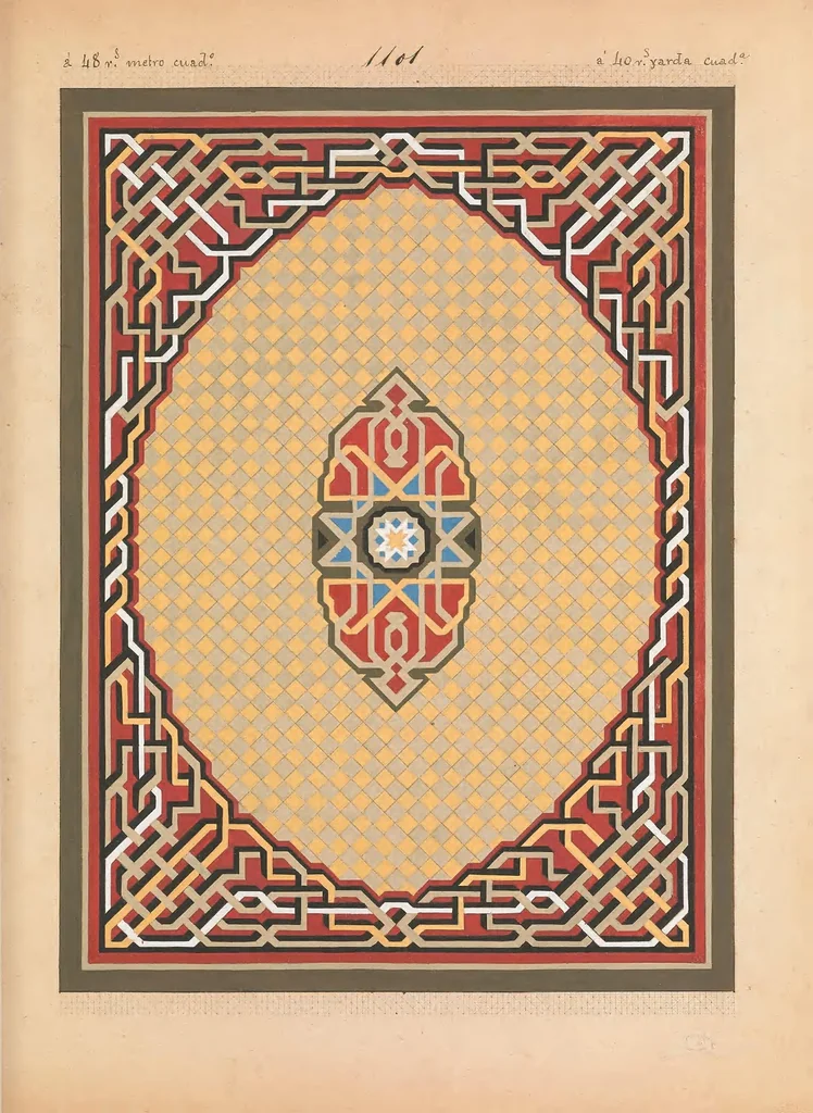 An illustration from [Catalog of samples of tile designs from Mosaico Nolla], 1870, leaf 65