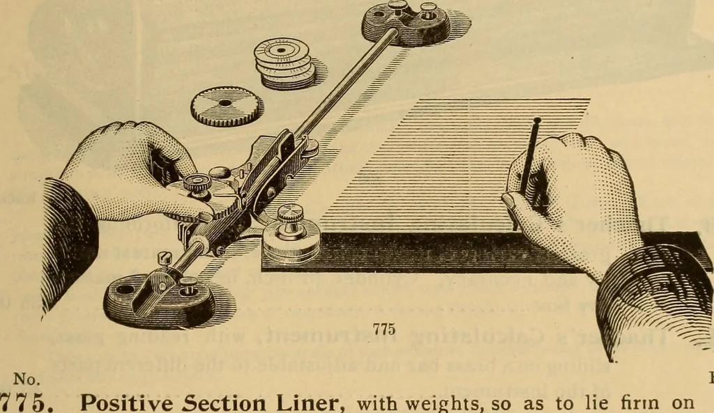 An illustration from Catalogue. A.H. Abbott & co., manufacturers and importers of mathematical and surveying instruments and drawing materials of every description .., 1896, leaf 108