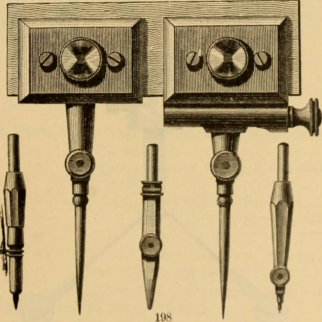 An illustration from Catalogue. A.H. Abbott & co., manufacturers and importers of mathematical and surveying instruments and drawing materials of every description .., 1896, leaf 46