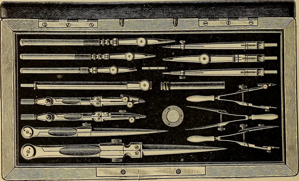An illustration from Catalogue. A.H. Abbott & co., manufacturers and importers of mathematical and surveying instruments and drawing materials of every description .., 1896, leaf 55