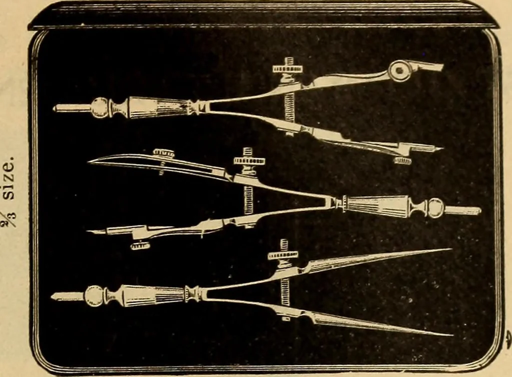 An illustration from Catalogue. A.H. Abbott & co., manufacturers and importers of mathematical and surveying instruments and drawing materials of every description .., 1896, leaf 70