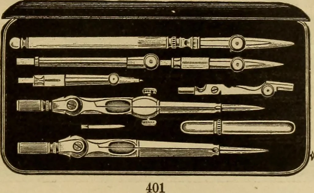 An illustration from Catalogue. A.H. Abbott & co., manufacturers and importers of mathematical and surveying instruments and drawing materials of every description .., 1896, leaf 72