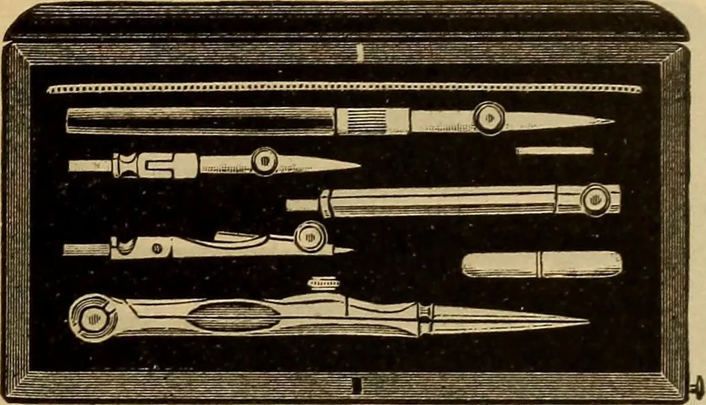 An illustration from Catalogue. A.H. Abbott & co., manufacturers and importers of mathematical and surveying instruments and drawing materials of every description .., 1896, leaf 82
