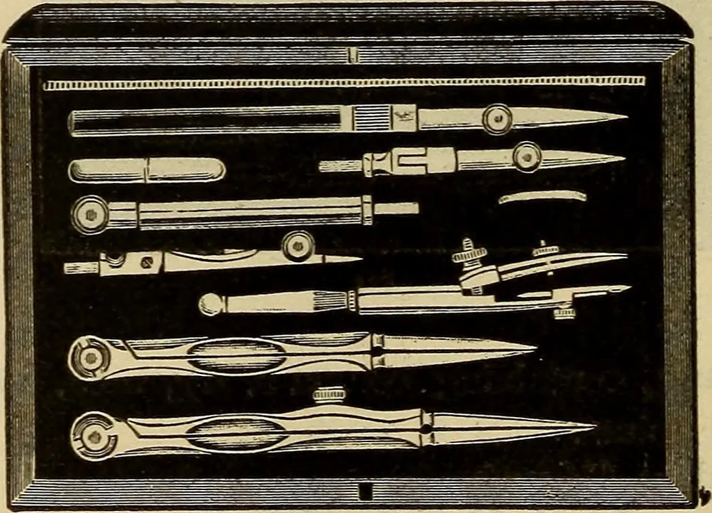 An illustration from Catalogue. A.H. Abbott & co., manufacturers and importers of mathematical and surveying instruments and drawing materials of every description .., 1896, leaf 83