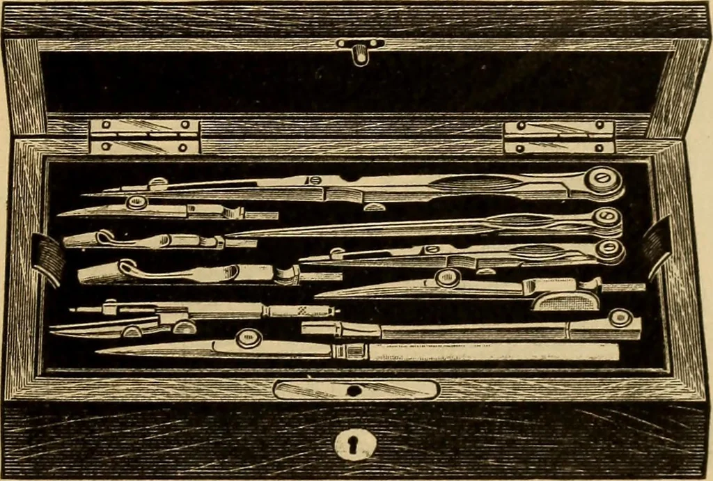 An illustration from Catalogue. A.H. Abbott & co., manufacturers and importers of mathematical and surveying instruments and drawing materials of every description .., 1896, leaf 88