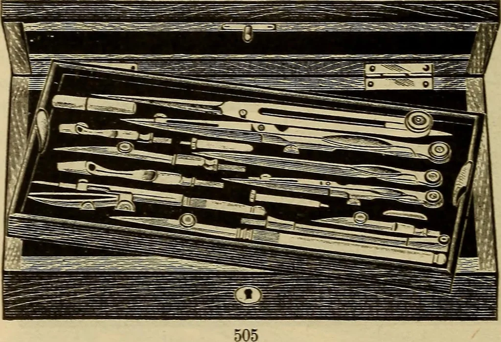 An illustration from Catalogue. A.H. Abbott & co., manufacturers and importers of mathematical and surveying instruments and drawing materials of every description .., 1896, leaf 89