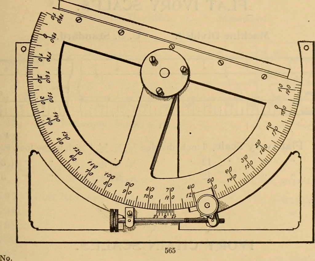 An illustration from Catalogue. A.H. Abbott & co., manufacturers and importers of mathematical and surveying instruments and drawing materials of every description .., 1896, leaf 96