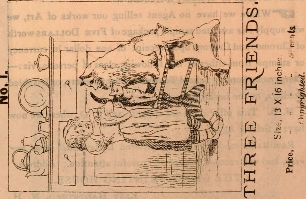 An illustration from Catalogue : Carter's oil chromos, Carter's popular crayons., 1877, leaf 5
