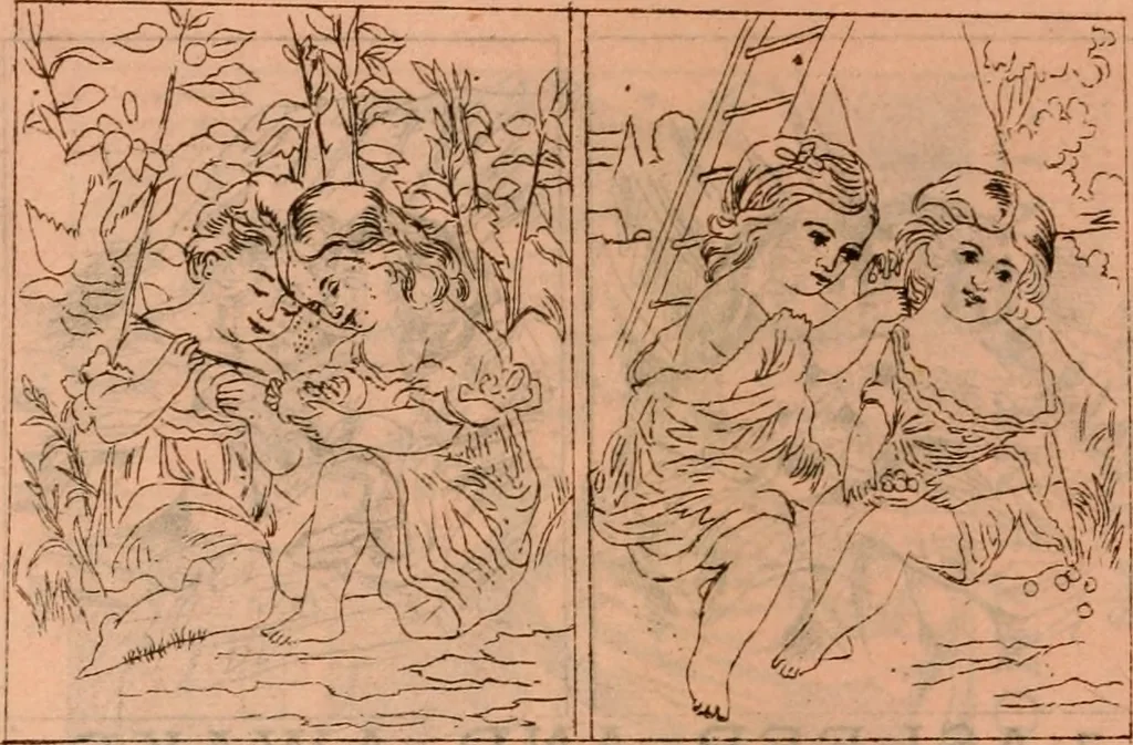 An illustration from Catalogue : Carter's oil chromos, Carter's popular crayons., 1877, leaf 9