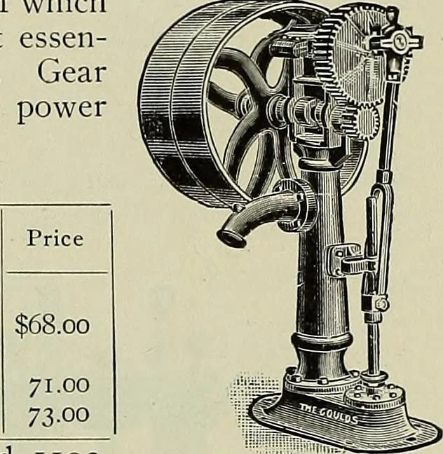An illustration from Catalogue "C" of pumps and hydraulic machinery for every service .., 1903, leaf 114