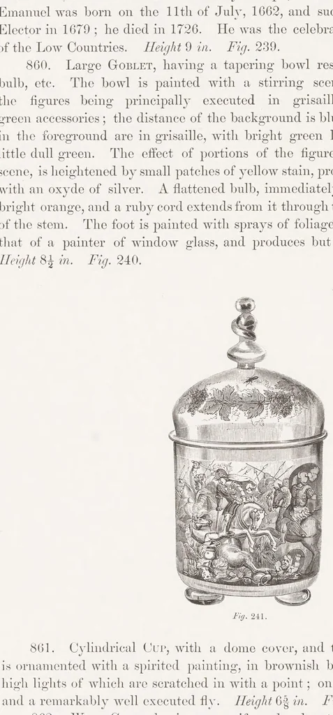 An illustration from Catalogue of the collection of glass formed by Felix Slade .., 1871, leaf 286