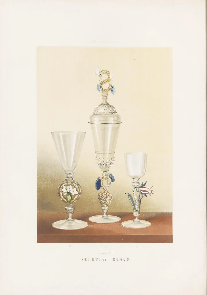 An illustration from Catalogue of the collection of glass formed by Felix Slade .., 1871, leaf 8