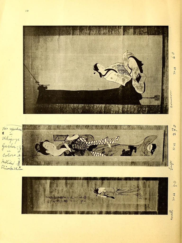 An illustration from Catalogue de cent peintures originales de l'ukiyo-e, 1916, leaf 56