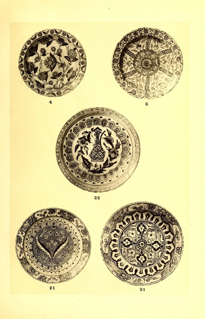 An illustration from Catalogue des anciennes Faiences persanes, damas, rhodes et koubatcha : composant la collection T.B.Whitney, 1910, leaf 49