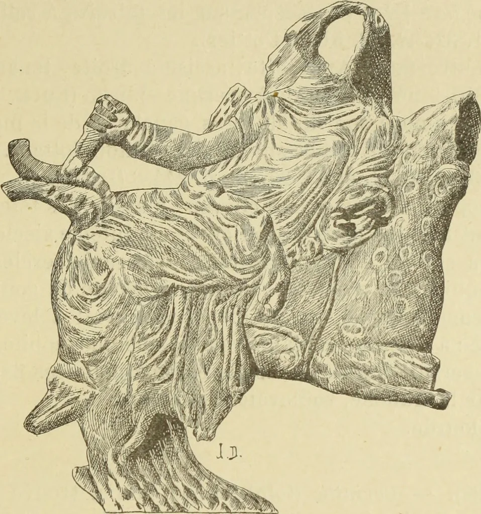 An illustration from Catalogue des bronzes de la Société archéologigue d'Athènes, 1894, leaf 60