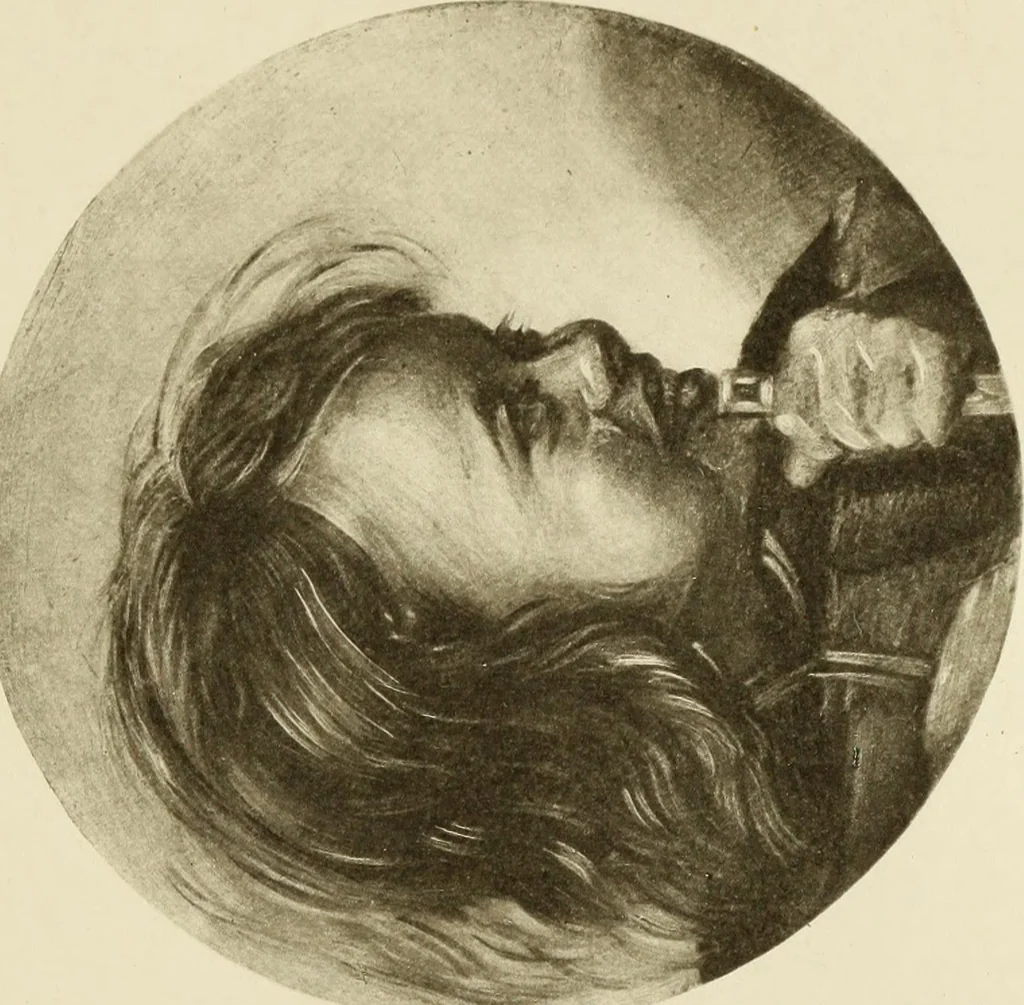 An illustration from Catalogue, descriptive and historical, of the pictures and sculpture in the Glasgow art gallery and museum, Kelvingrove, 1908, leaf 112