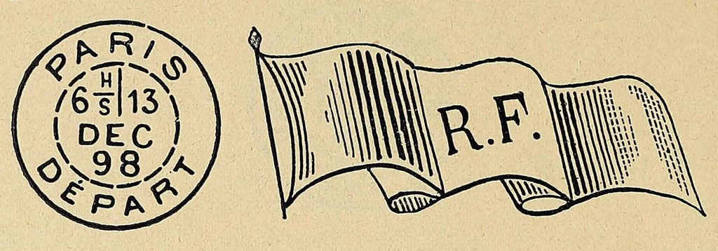 An illustration from Catalogue descriptif de toutes les marques postales de la France : inscriptions, timbres a main, et obliterations ... avec des prix de vente pour les collections, 1902, leaf 124