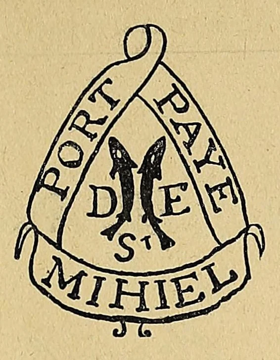 An illustration from Catalogue descriptif de toutes les marques postales de la France : inscriptions, timbres a main, et obliterations ... avec des prix de vente pour les collections, 1902, leaf 29