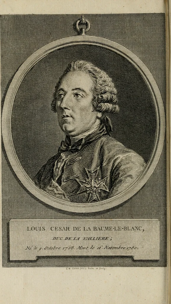 An illustration from Catalogue des livres de la bibliotheque de feu M. le duc de La Valliere. contenant les manuscrits, les premieres éditions, les livres imprimés sur vélin & sur grand papier, les livres rares & précieux par leur belle conservation, les livres d'estampes, &c., dont la vente se fera dans les premiers jours du mois de décembre 1783, 1783, leaf 9