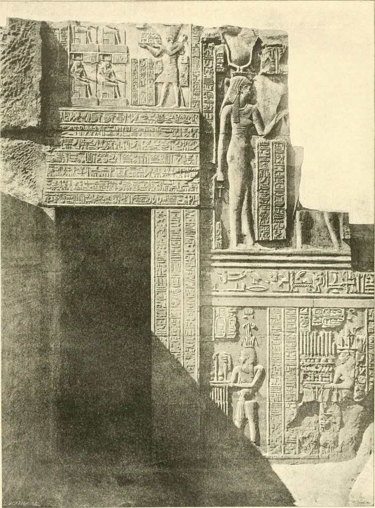 An illustration from Catalogue des monuments et inscriptions de l'Égypte antique / publié sous les auspices de S.A. Abbas II Helmi par la direction générale du Service des antiquités [de l'Égypte] ; par J. de Morgan, U. Bouriant, G. Legrain, G. Jéquier, A. Barsanti, 1894, leaf 109
