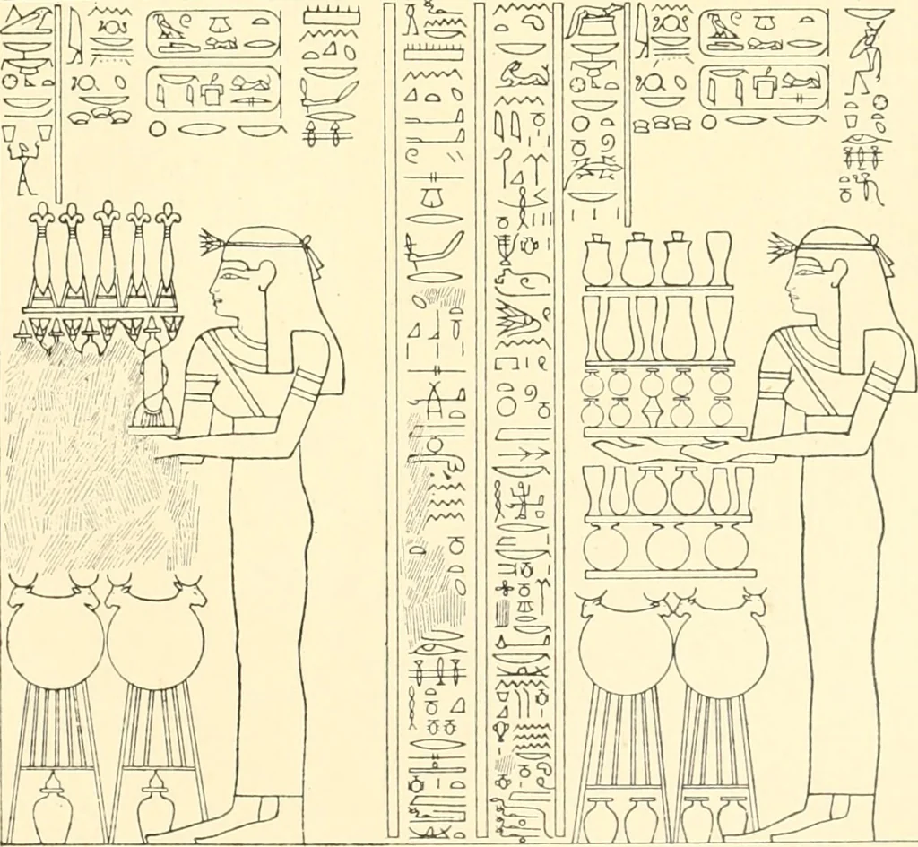 An illustration from Catalogue des monuments et inscriptions de l'Égypte antique / publié sous les auspices de S.A. Abbas II Helmi par la direction générale du Service des antiquités [de l'Égypte] ; par J. de Morgan, U. Bouriant, G. Legrain, G. Jéquier, A. Barsanti, 1894, leaf 112