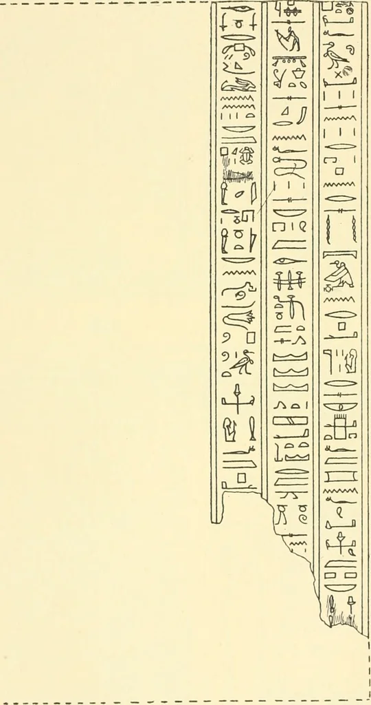 An illustration from Catalogue des monuments et inscriptions de l'Égypte antique / publié sous les auspices de S.A. Abbas II Helmi par la direction générale du Service des antiquités [de l'Égypte] ; par J. de Morgan, U. Bouriant, G. Legrain, G. Jéquier, A. Barsanti, 1894, leaf 113