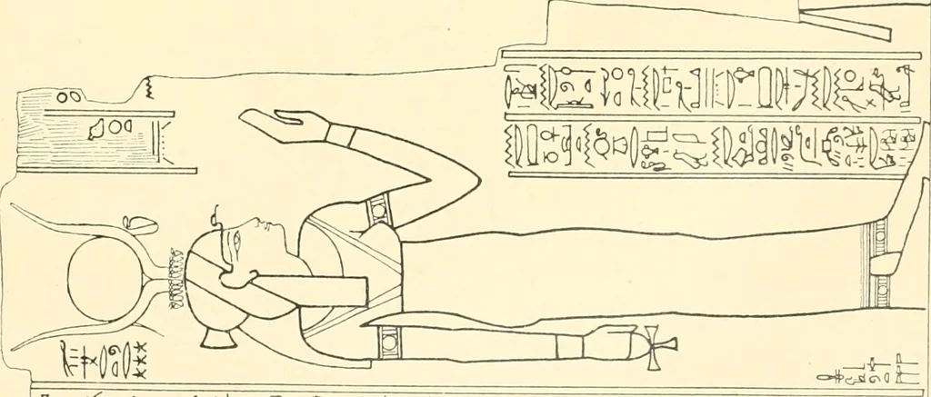 An illustration from Catalogue des monuments et inscriptions de l'Égypte antique / publié sous les auspices de S.A. Abbas II Helmi par la direction générale du Service des antiquités [de l'Égypte] ; par J. de Morgan, U. Bouriant, G. Legrain, G. Jéquier, A. Barsanti, 1894, leaf 116