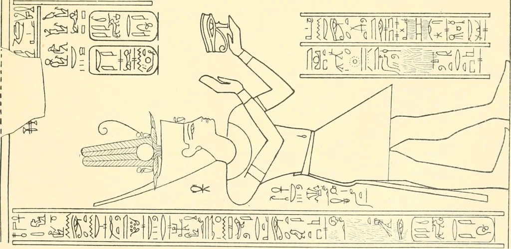 An illustration from Catalogue des monuments et inscriptions de l'Égypte antique / publié sous les auspices de S.A. Abbas II Helmi par la direction générale du Service des antiquités [de l'Égypte] ; par J. de Morgan, U. Bouriant, G. Legrain, G. Jéquier, A. Barsanti, 1894, leaf 122