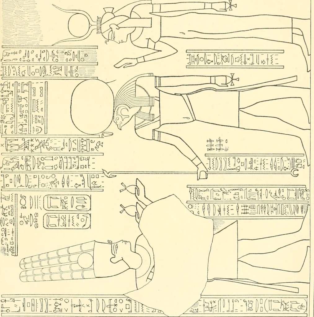 An illustration from Catalogue des monuments et inscriptions de l'Égypte antique / publié sous les auspices de S.A. Abbas II Helmi par la direction générale du Service des antiquités [de l'Égypte] ; par J. de Morgan, U. Bouriant, G. Legrain, G. Jéquier, A. Barsanti, 1894, leaf 134