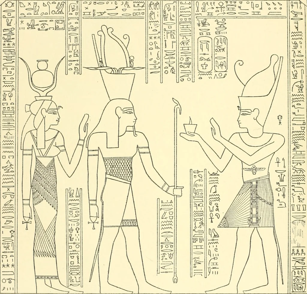 An illustration from Catalogue des monuments et inscriptions de l'Égypte antique / publié sous les auspices de S.A. Abbas II Helmi par la direction générale du Service des antiquités [de l'Égypte] ; par J. de Morgan, U. Bouriant, G. Legrain, G. Jéquier, A. Barsanti, 1894, leaf 137