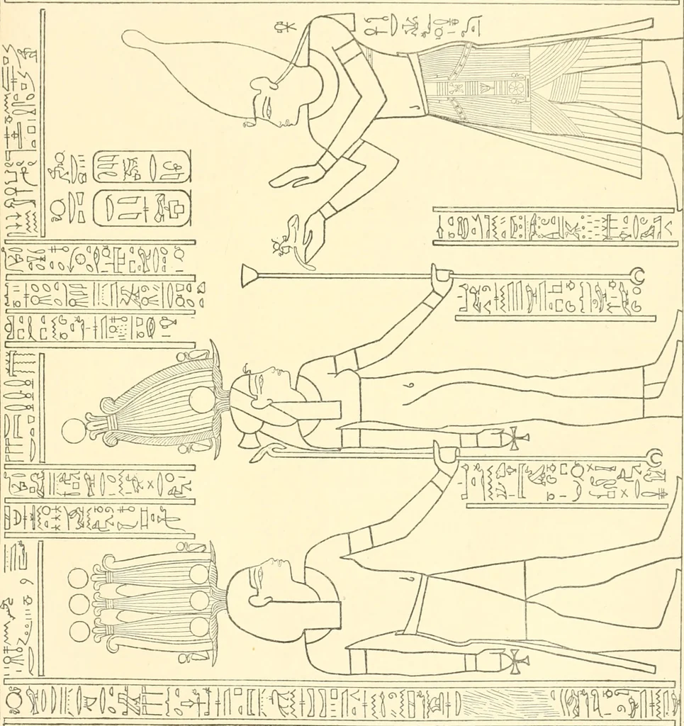 An illustration from Catalogue des monuments et inscriptions de l'Égypte antique / publié sous les auspices de S.A. Abbas II Helmi par la direction générale du Service des antiquités [de l'Égypte] ; par J. de Morgan, U. Bouriant, G. Legrain, G. Jéquier, A. Barsanti, 1894, leaf 140