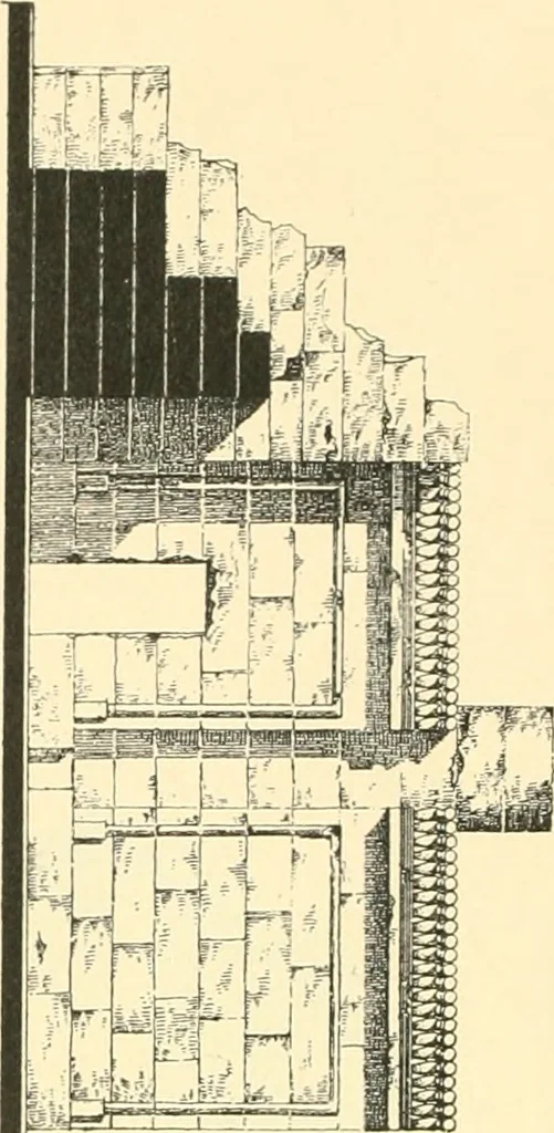 An illustration from Catalogue des monuments et inscriptions de l'Égypte antique / publié sous les auspices de S.A. Abbas II Helmi par la direction générale du Service des antiquités [de l'Égypte] ; par J. de Morgan, U. Bouriant, G. Legrain, G. Jéquier, A. Barsanti, 1894, leaf 161