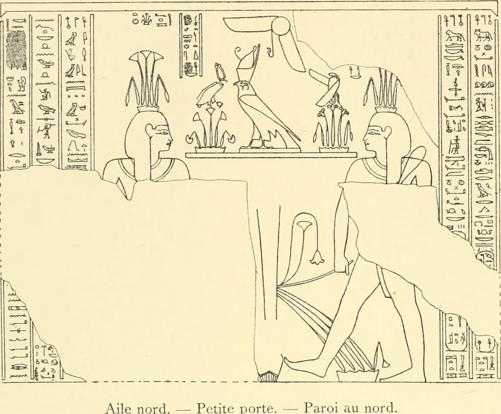 An illustration from Catalogue des monuments et inscriptions de l'Égypte antique / publié sous les auspices de S.A. Abbas II Helmi par la direction générale du Service des antiquités [de l'Égypte] ; par J. de Morgan, U. Bouriant, G. Legrain, G. Jéquier, A. Barsanti, 1894, leaf 165