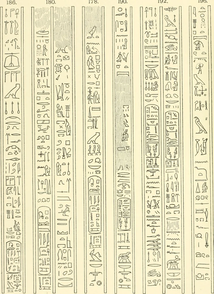 An illustration from Catalogue des monuments et inscriptions de l'Égypte antique / publié sous les auspices de S.A. Abbas II Helmi par la direction générale du Service des antiquités [de l'Égypte] ; par J. de Morgan, U. Bouriant, G. Legrain, G. Jéquier, A. Barsanti, 1894, leaf 169