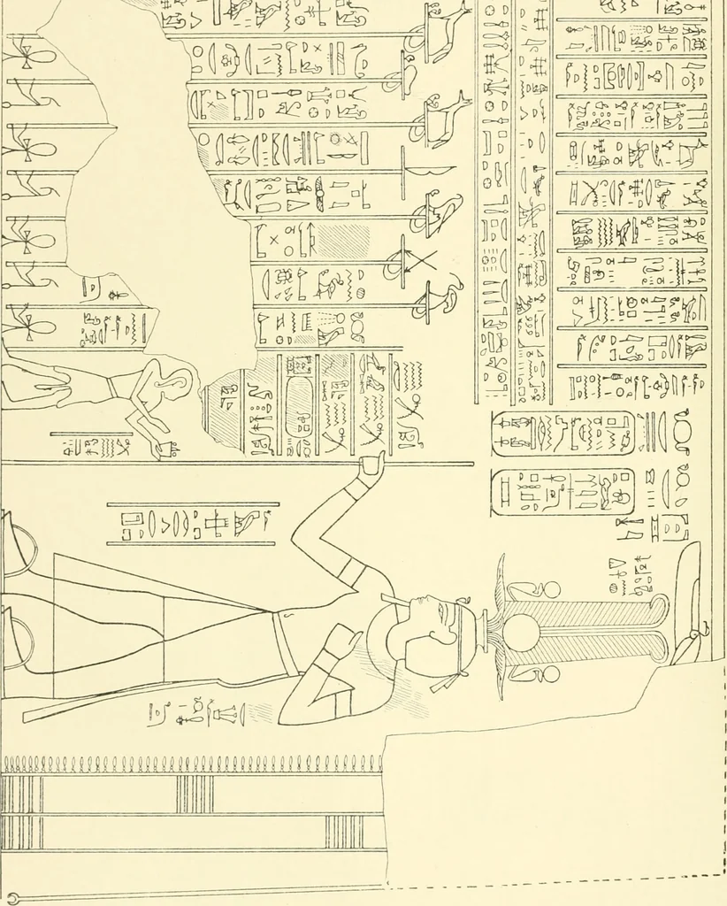 An illustration from Catalogue des monuments et inscriptions de l'Égypte antique / publié sous les auspices de S.A. Abbas II Helmi par la direction générale du Service des antiquités [de l'Égypte] ; par J. de Morgan, U. Bouriant, G. Legrain, G. Jéquier, A. Barsanti, 1894, leaf 173