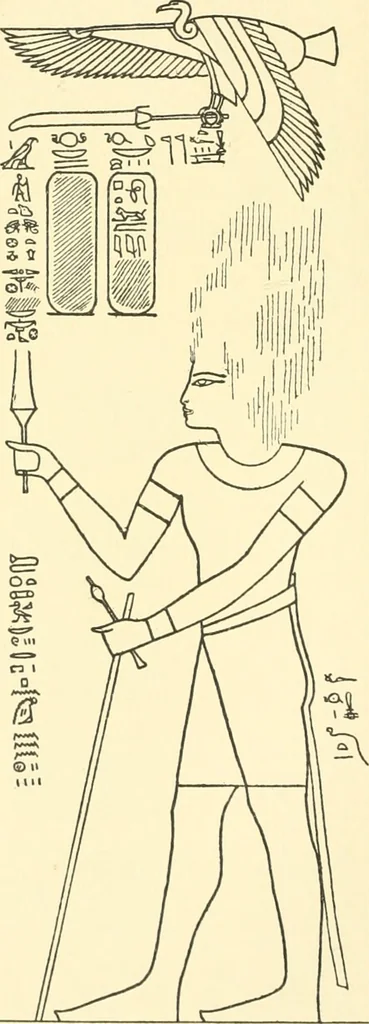 An illustration from Catalogue des monuments et inscriptions de l'Égypte antique / publié sous les auspices de S.A. Abbas II Helmi par la direction générale du Service des antiquités [de l'Égypte] ; par J. de Morgan, U. Bouriant, G. Legrain, G. Jéquier, A. Barsanti, 1894, leaf 177