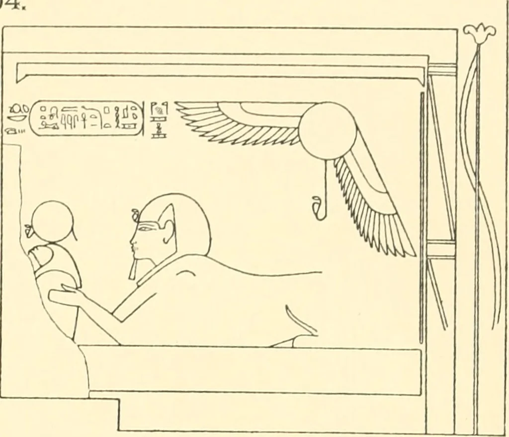 An illustration from Catalogue des monuments et inscriptions de l'Égypte antique / publié sous les auspices de S.A. Abbas II Helmi par la direction générale du Service des antiquités [de l'Égypte] ; par J. de Morgan, U. Bouriant, G. Legrain, G. Jéquier, A. Barsanti, 1894, leaf 178