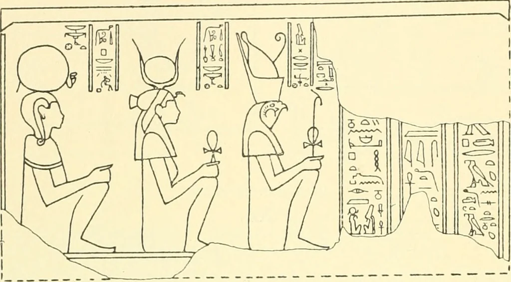 An illustration from Catalogue des monuments et inscriptions de l'Égypte antique / publié sous les auspices de S.A. Abbas II Helmi par la direction générale du Service des antiquités [de l'Égypte] ; par J. de Morgan, U. Bouriant, G. Legrain, G. Jéquier, A. Barsanti, 1894, leaf 179