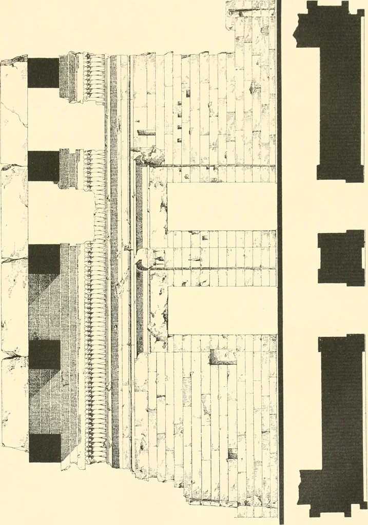 An illustration from Catalogue des monuments et inscriptions de l'Égypte antique / publié sous les auspices de S.A. Abbas II Helmi par la direction générale du Service des antiquités [de l'Égypte] ; par J. de Morgan, U. Bouriant, G. Legrain, G. Jéquier, A. Barsanti, 1894, leaf 182