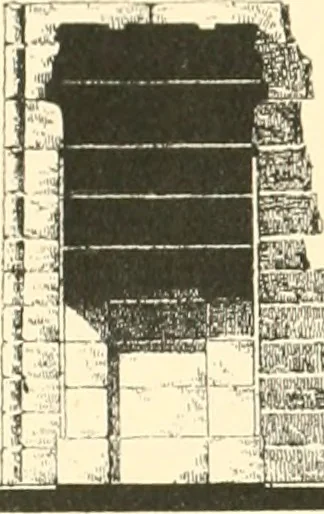 An illustration from Catalogue des monuments et inscriptions de l'Égypte antique / publié sous les auspices de S.A. Abbas II Helmi par la direction générale du Service des antiquités [de l'Égypte] ; par J. de Morgan, U. Bouriant, G. Legrain, G. Jéquier, A. Barsanti, 1894, leaf 184