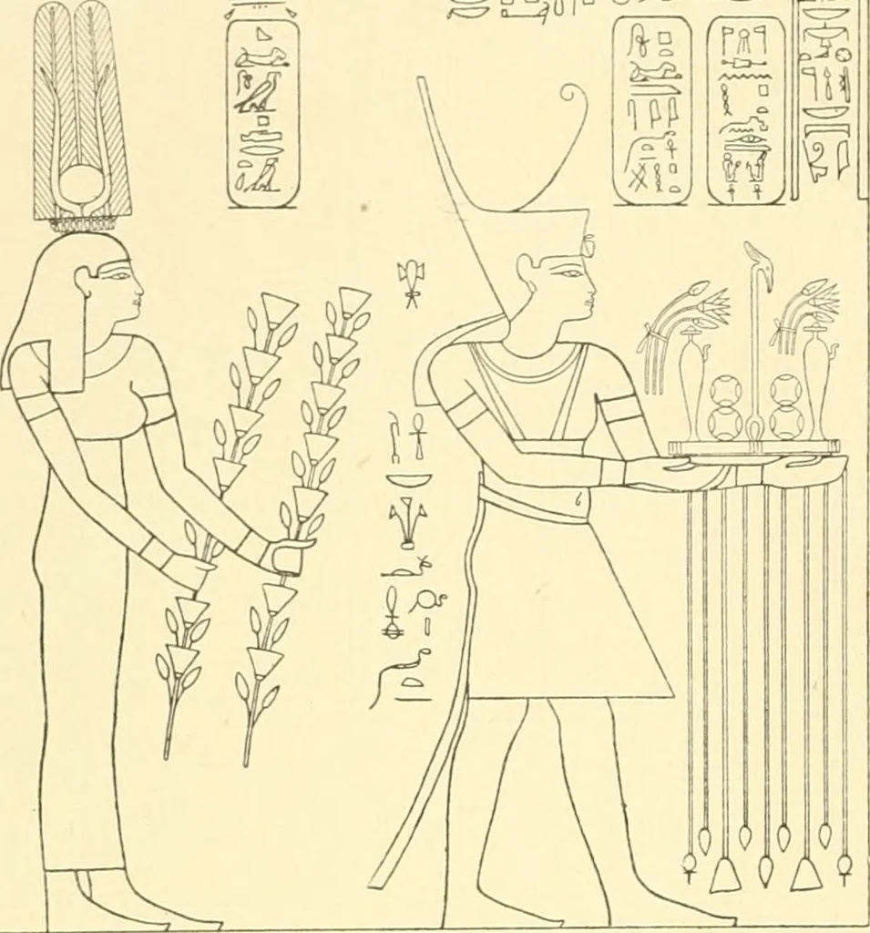 An illustration from Catalogue des monuments et inscriptions de l'Égypte antique / publié sous les auspices de S.A. Abbas II Helmi par la direction générale du Service des antiquités [de l'Égypte] ; par J. de Morgan, U. Bouriant, G. Legrain, G. Jéquier, A. Barsanti, 1894, leaf 195