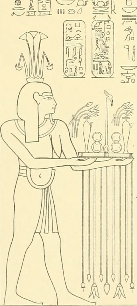 An illustration from Catalogue des monuments et inscriptions de l'Égypte antique / publié sous les auspices de S.A. Abbas II Helmi par la direction générale du Service des antiquités [de l'Égypte] ; par J. de Morgan, U. Bouriant, G. Legrain, G. Jéquier, A. Barsanti, 1894, leaf 197
