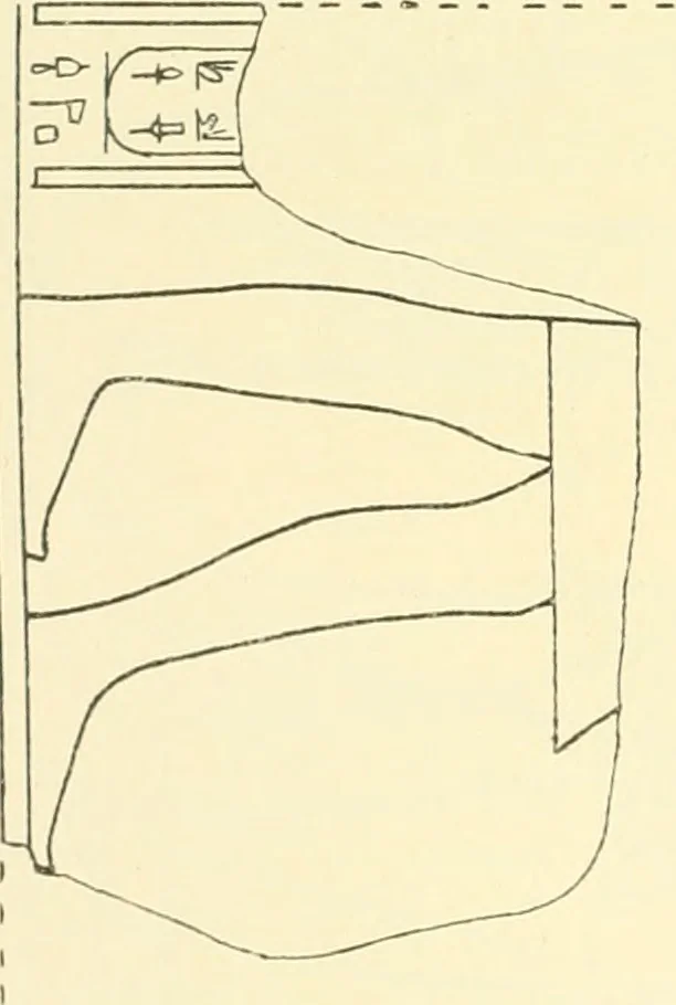 An illustration from Catalogue des monuments et inscriptions de l'Égypte antique / publié sous les auspices de S.A. Abbas II Helmi par la direction générale du Service des antiquités [de l'Égypte] ; par J. de Morgan, U. Bouriant, G. Legrain, G. Jéquier, A. Barsanti, 1894, leaf 203