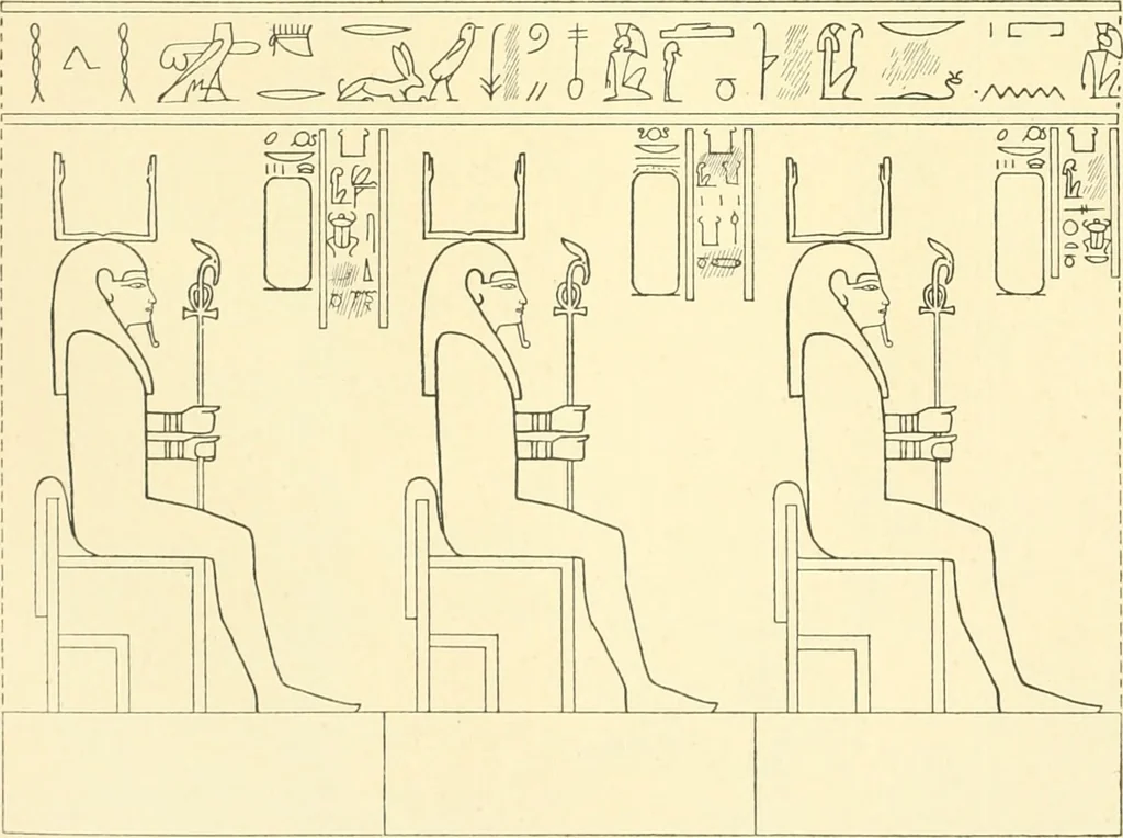 An illustration from Catalogue des monuments et inscriptions de l'Égypte antique / publié sous les auspices de S.A. Abbas II Helmi par la direction générale du Service des antiquités [de l'Égypte] ; par J. de Morgan, U. Bouriant, G. Legrain, G. Jéquier, A. Barsanti, 1894, leaf 209