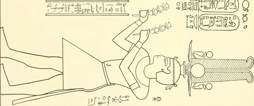 An illustration from Catalogue des monuments et inscriptions de l'Égypte antique / publié sous les auspices de S.A. Abbas II Helmi par la direction générale du Service des antiquités [de l'Égypte] ; par J. de Morgan, U. Bouriant, G. Legrain, G. Jéquier, A. Barsanti, 1894, leaf 223