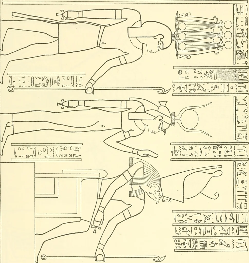 An illustration from Catalogue des monuments et inscriptions de l'Égypte antique / publié sous les auspices de S.A. Abbas II Helmi par la direction générale du Service des antiquités [de l'Égypte] ; par J. de Morgan, U. Bouriant, G. Legrain, G. Jéquier, A. Barsanti, 1894, leaf 227